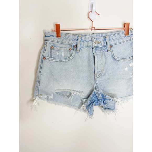 Free People Good Times Relaxed Denim Shorts in Vibes Size 26 - Picture 4 of 6